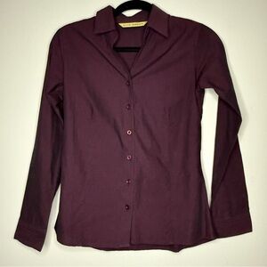 ELLIZA DONATEIN Purple Structured Office Careerwear Buttondown Shirt